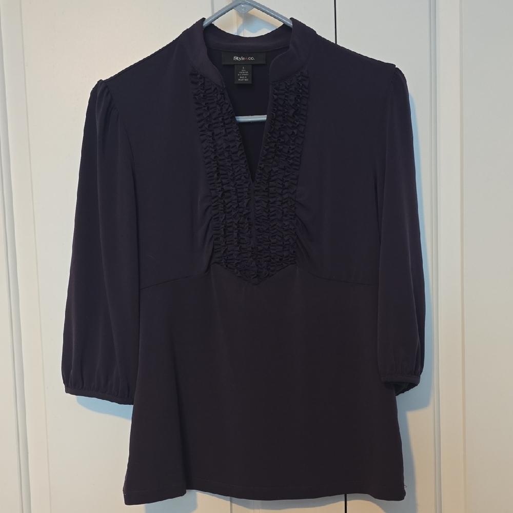 Style & Co. Elegant Dark Purple Blouse